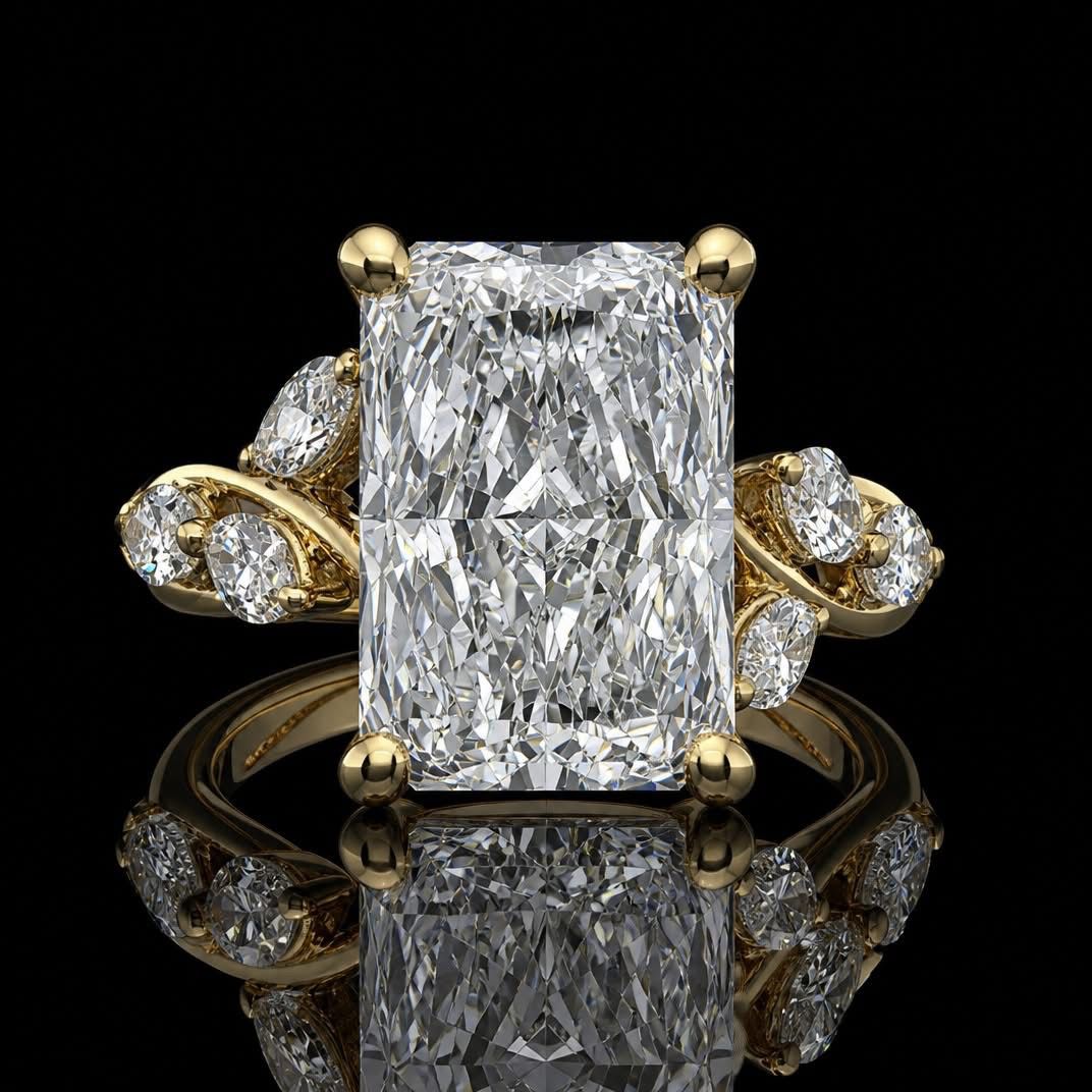14KT Yellow Gold Lab Diamond Ring