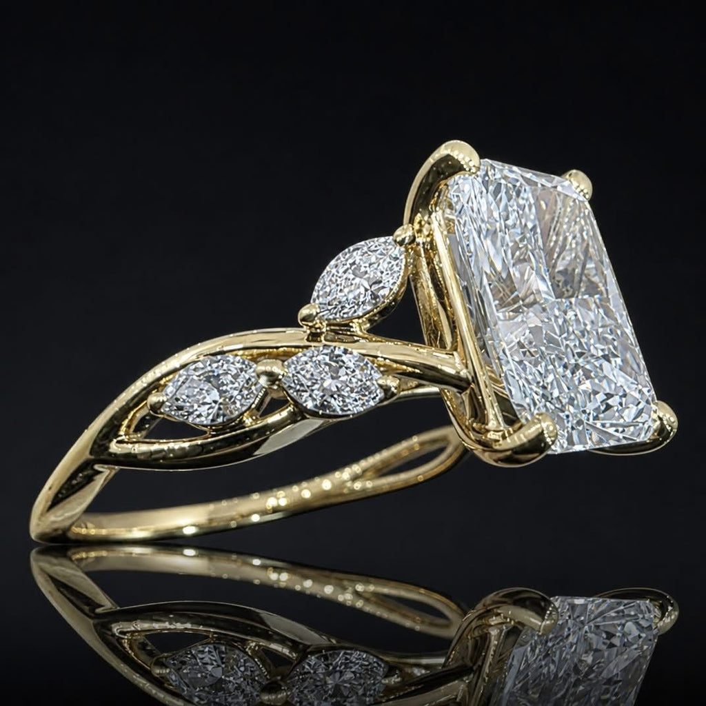14KT Yellow Gold Lab Diamond Ring