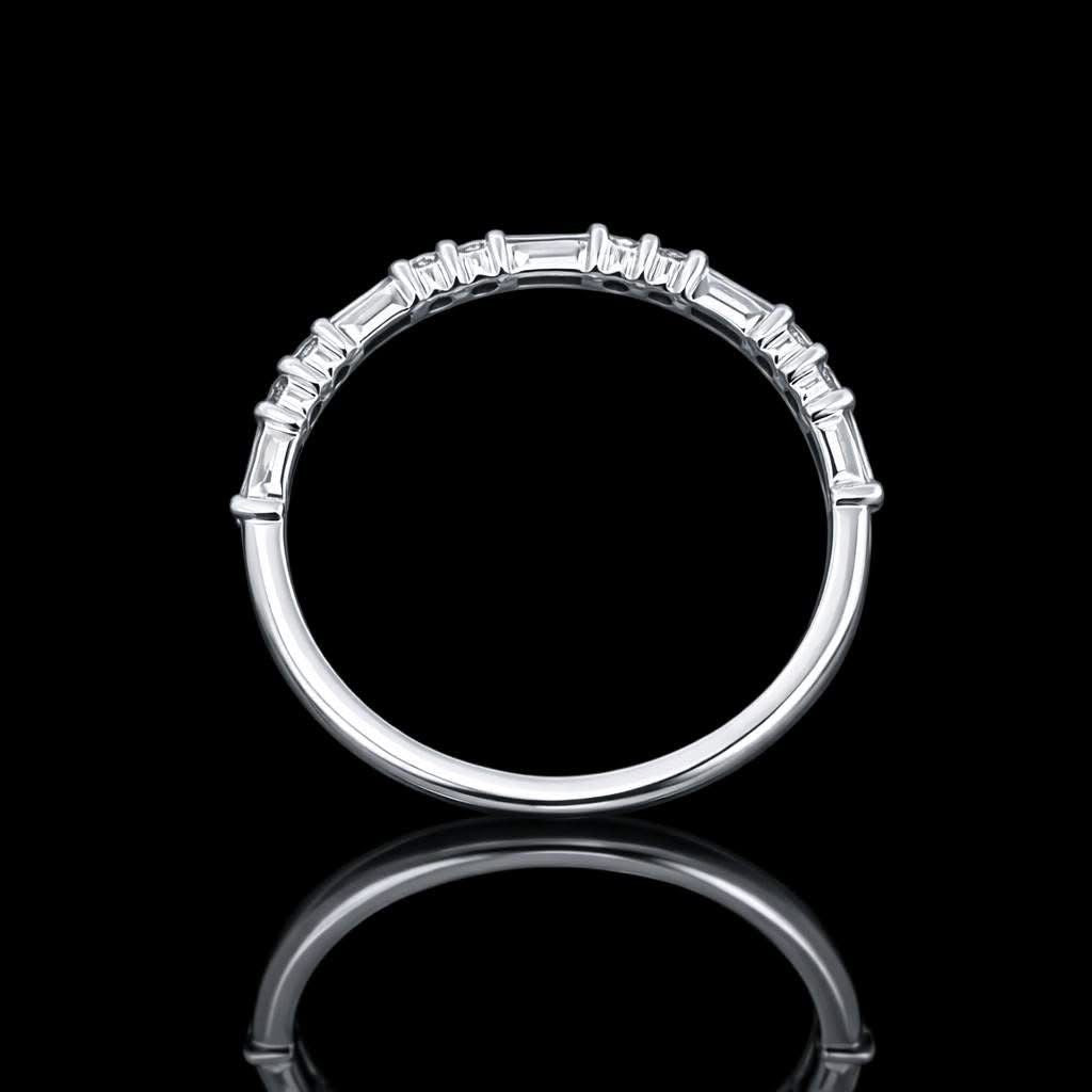 10KT White Gold Lab Diamond Band