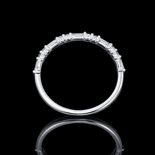 10KT White Gold Lab Diamond Band