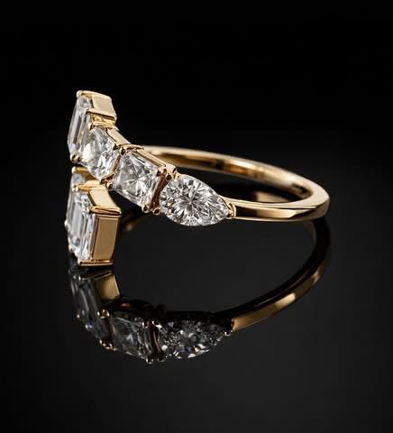 14KT Yellow Gold Lab Diamond Band